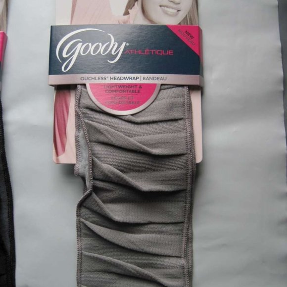 1 Goody Athletique Soft Wide Folded Fabric Ouchless Head Wrap Band Yoga Headwrap - Picture 2 of 9